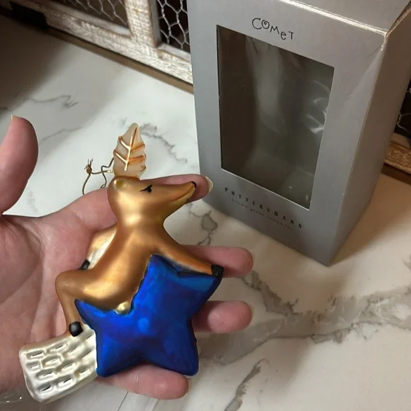 Pottery barn Comet GLass Blown Holiday Tree Ornament Vintage - Picture 2 of 3